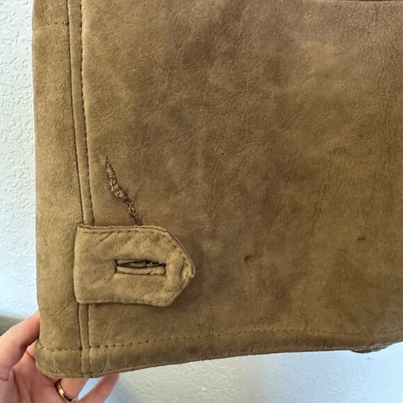 Vintage Shearling Sheepskin Jacket Coat 70s Mens Size Small? Made In Italy Heavy - Picture 5 of 13